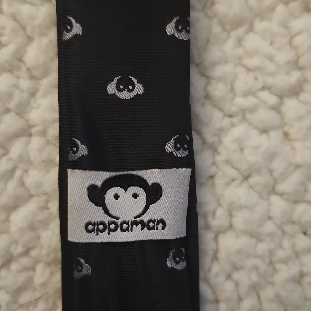 Appaman Black Tie with White Pattern